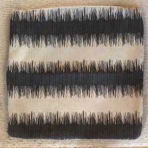 Grey and ivory wool blend square pillow cover